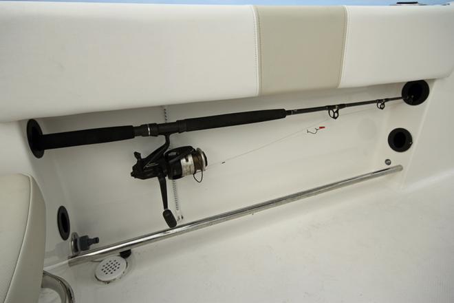 Gunwhale rod storage is suitable for smaller rods. © Jarrod Day